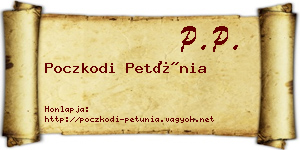 Poczkodi Petúnia névjegykártya